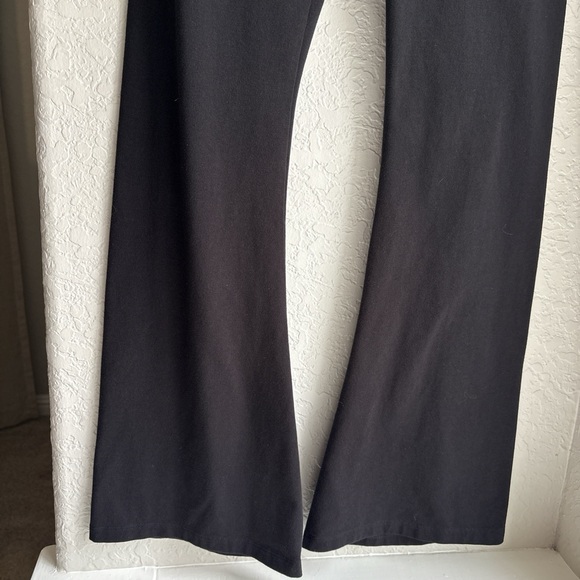 Y2K Victoria’s Secret PINK Rhinestone Black Fold-over Stretchy Flare Leggings L - Picture 5 of 8